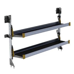 fold away cargo van foldable shelving system 2 levels 51h x 72w f4 ra72 2 - Fold-Away Cargo Van Foldable Shelving System, 2 Levels, 51"h x 72"w - F4-RA72-2