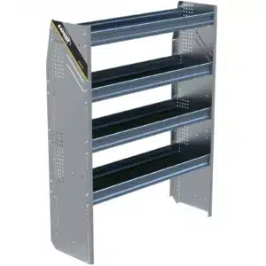 n5 composite aluminum van shelving 48 wide 4 trays n5 ra48 4c - N5 Composite Aluminum Van Shelving, 48" Wide, 4 Trays - N5-RA48-4C